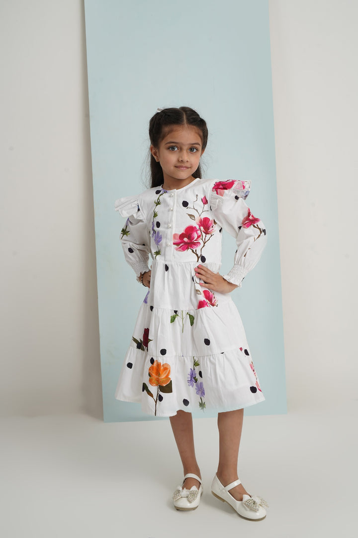 Sunshine Dress Kids - Polka Flower