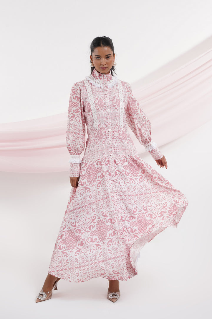 La Vie En Rose Dress - Pink Lace