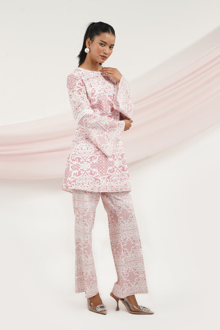 Lady Like Top- Pink Lace