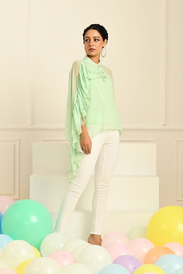 Demi Top -Lime Green