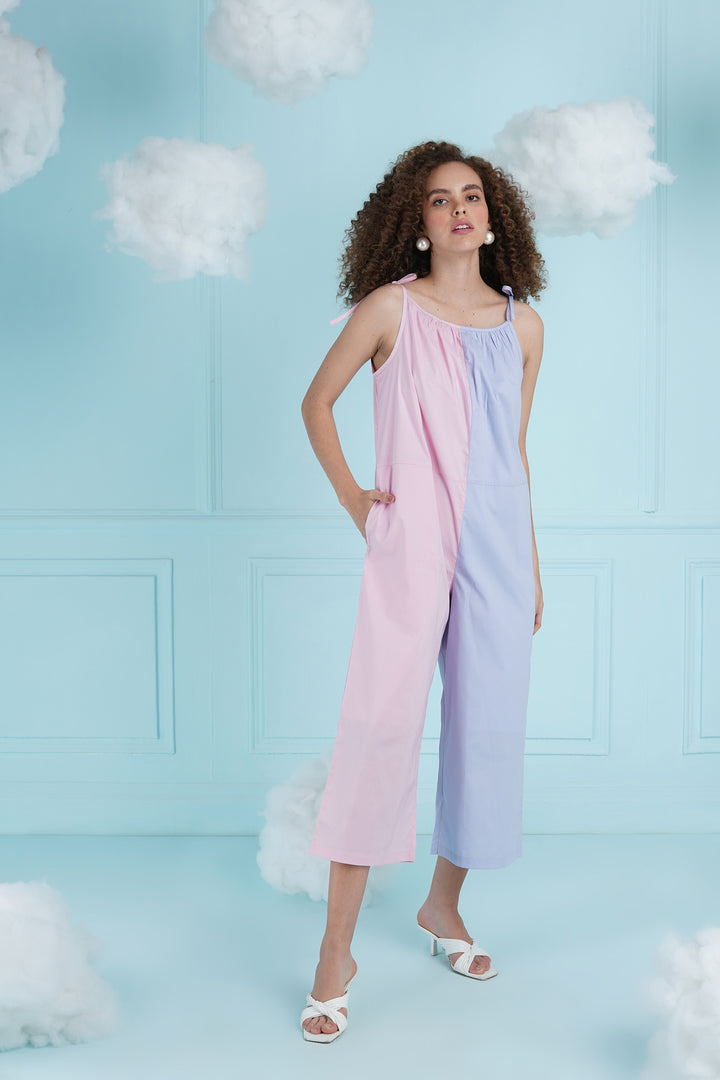 Rob Robin Jumpsuit- Baby Pink And Lilac