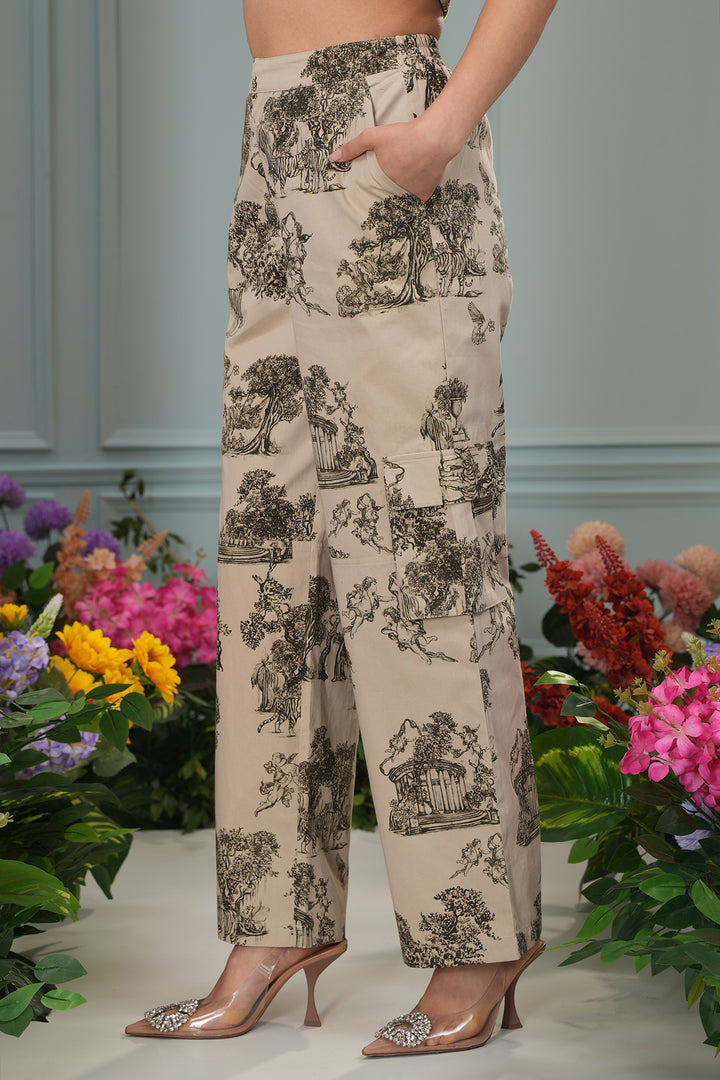 Lolita Cargo Pants - Toile Beige