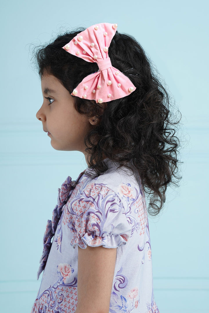 Star Bow- Pearly- Baby Pink