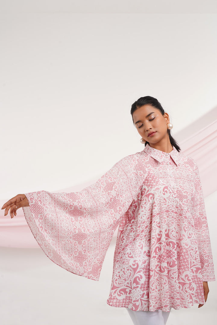 Roothi Top- Pink Lace