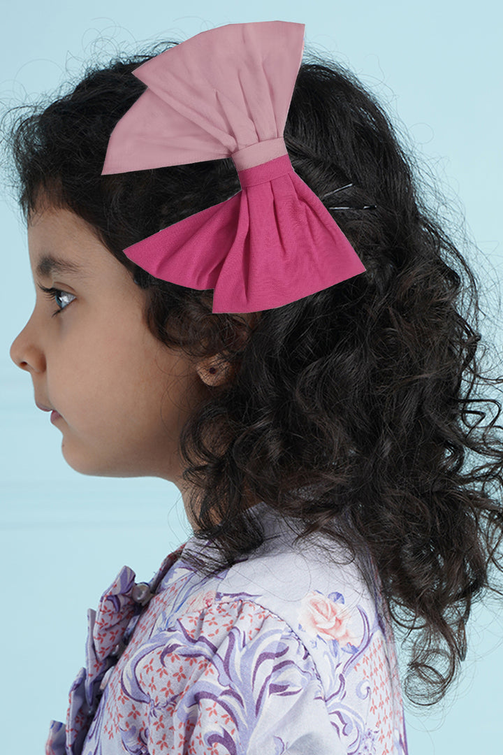 Star Bow - Dual- Baby Pink And Bubble Gum Pink