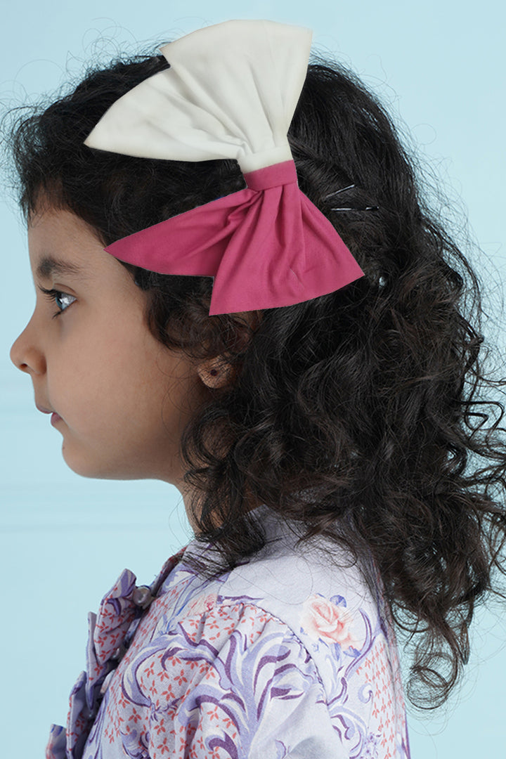 Star Bow - Dual- White And Bubble Gum