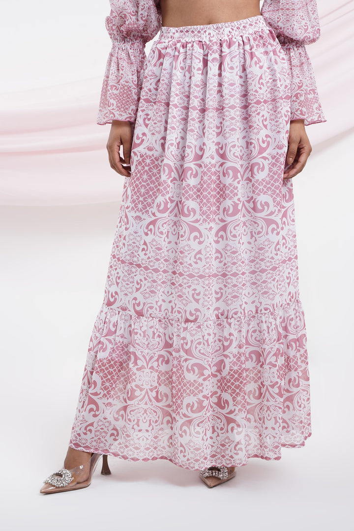 Taki Taki Skirt- Pink Lace