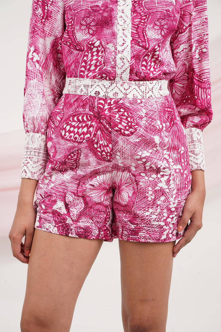 Blammy Shorts- Pink Butterflies