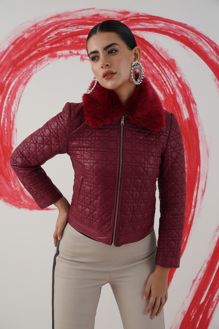 double trouble jacket maroon