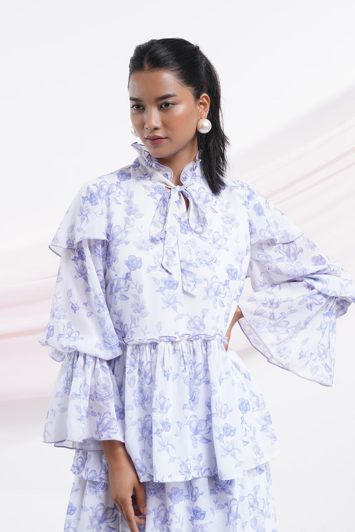 Taki Taki Top- Blue Roses