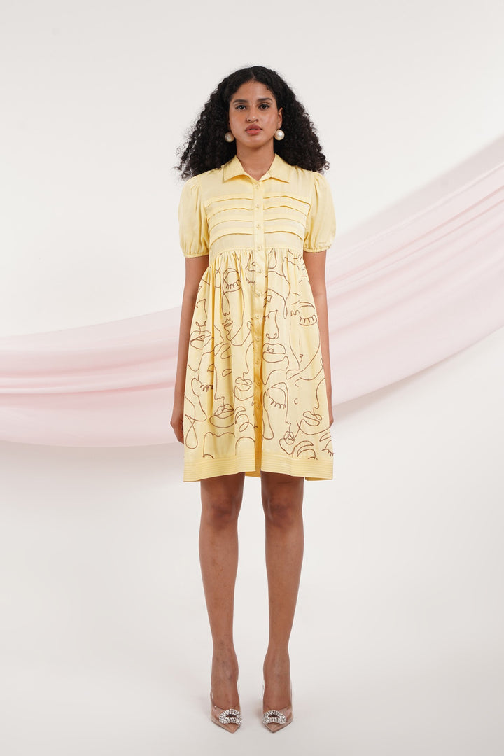 Tia Dress - Yellow