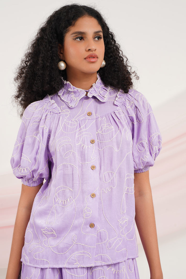 Tip Top Top - Faces Lilac