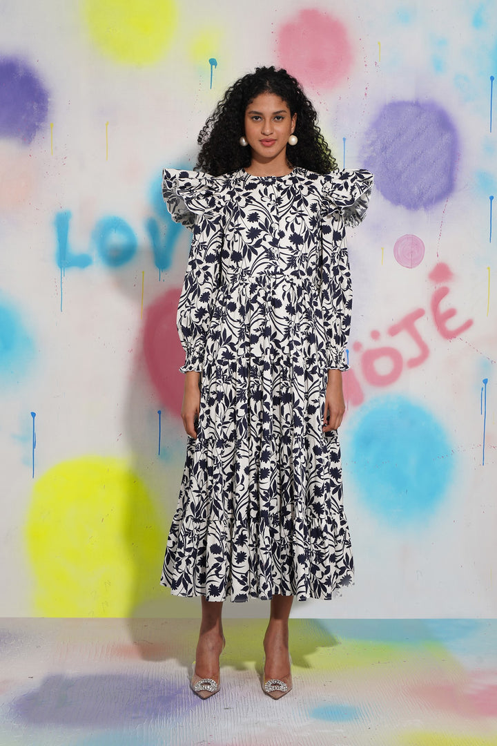 Sunshine Dress - Navy Floral