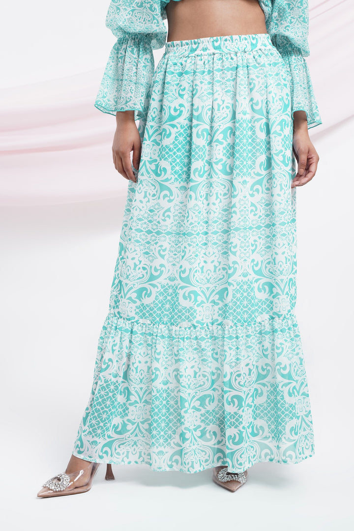 Taki Taki Skirt- Aqua