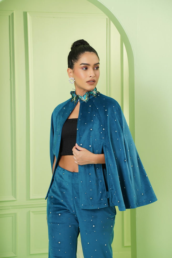 Baker Cape - Teal Blue