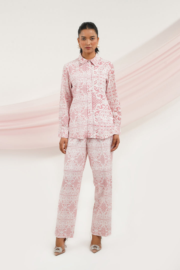 Wing It Top- Pink Lace