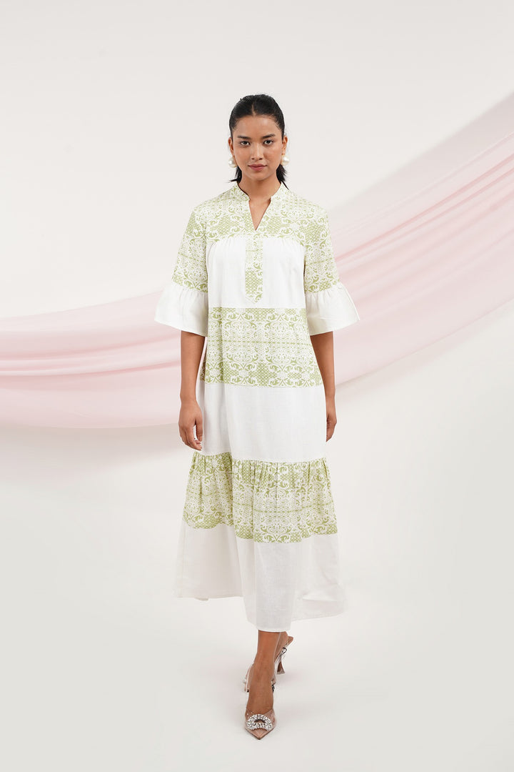 High Tea Dress- Green Lace