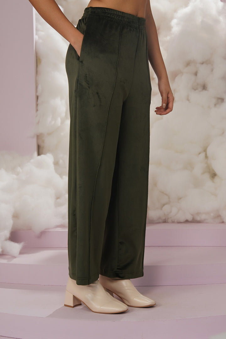 cozy up pants -olive