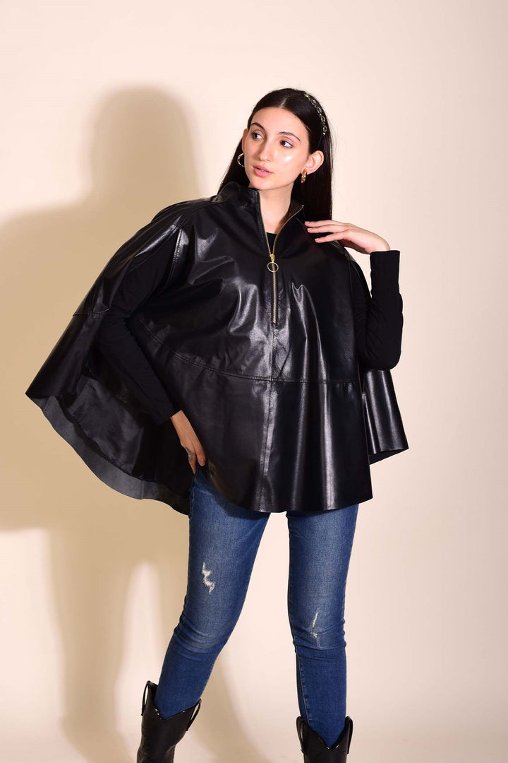 Yaylie's Poncho Jacket - Black