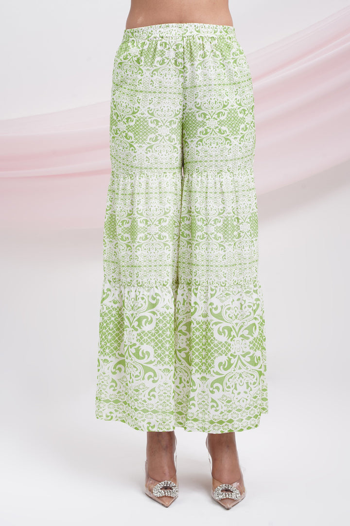 Moving On Pants-Green Lace