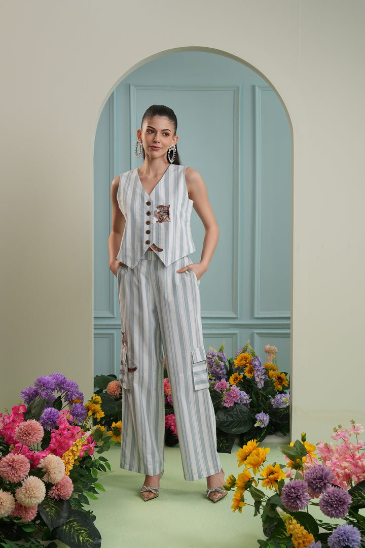 Kitty koo top  - stripes