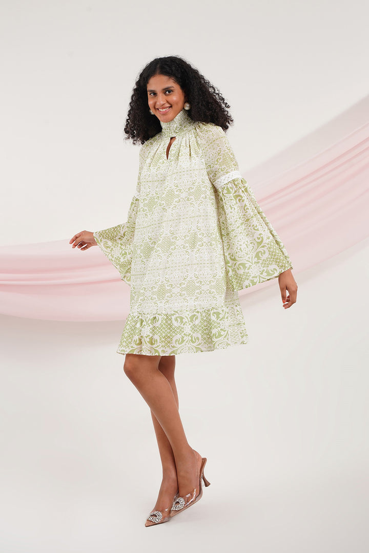 Curizio Dress - Green Lace