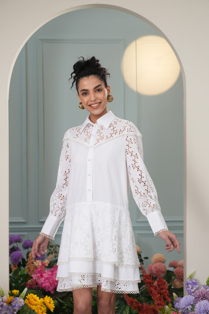 Baby Boo Dress - Floral Cut Out