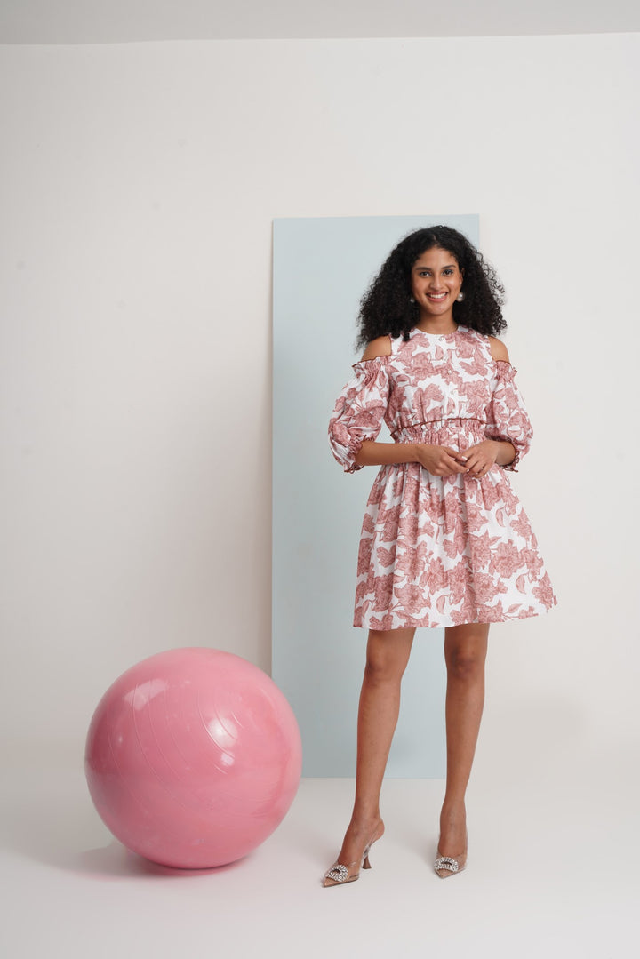 Forever Yours Dress - Brown Flower