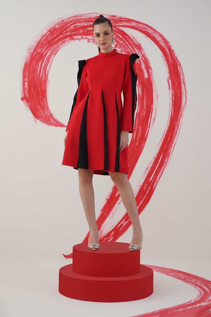 merci dress - red and black