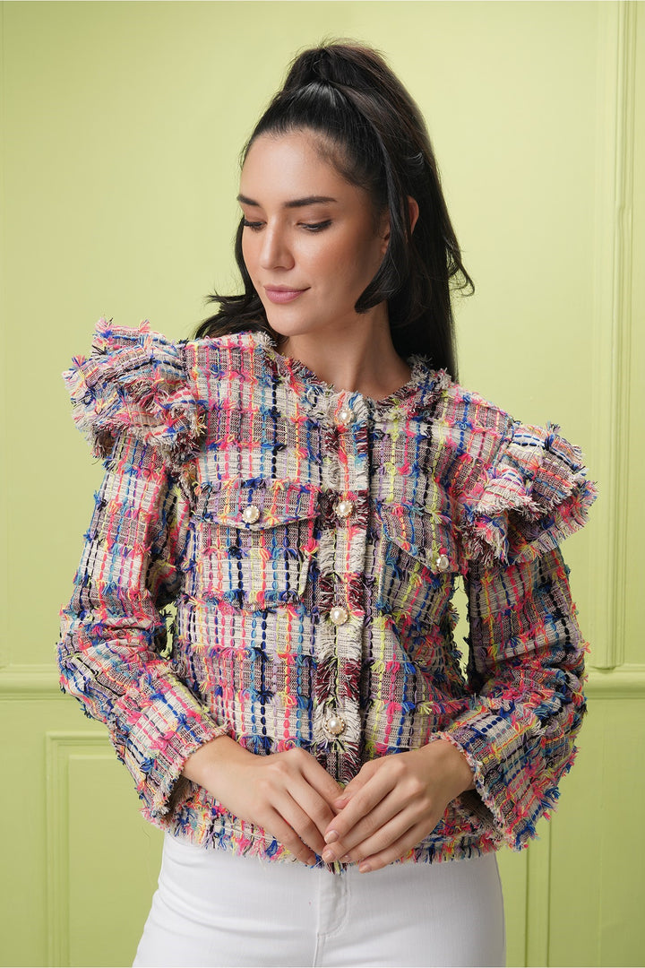 Only Mine Crop Jacket -Multi