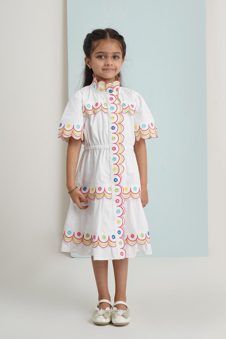 Dilly Dally Dress Kids - White