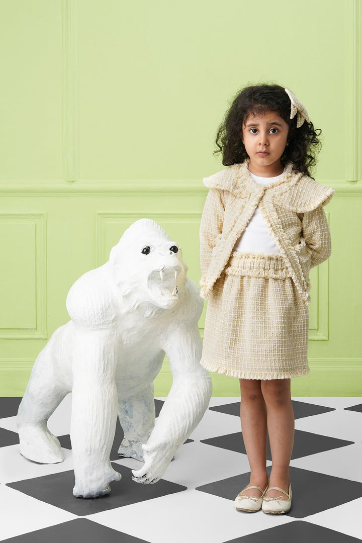 Riding Hood's Jacket- Beige-kids