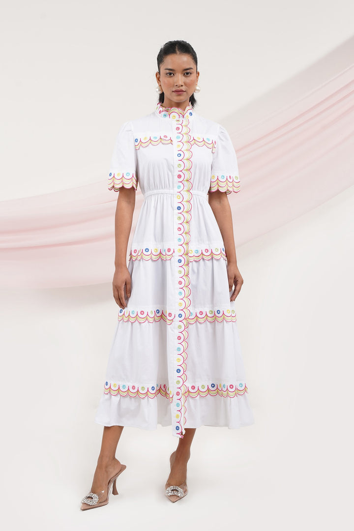 Dilly Dally Dress -White
