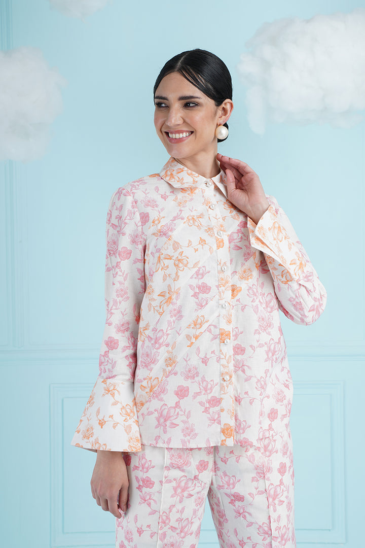 Hisani Top - Orange And Pink