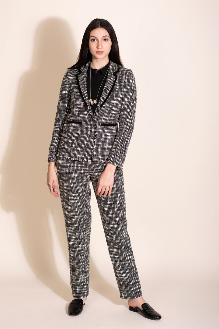 Nayan Blazer- Black And White