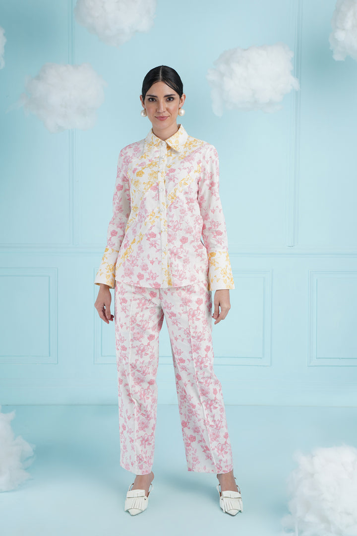 Hisani Top - Yellow And Pink