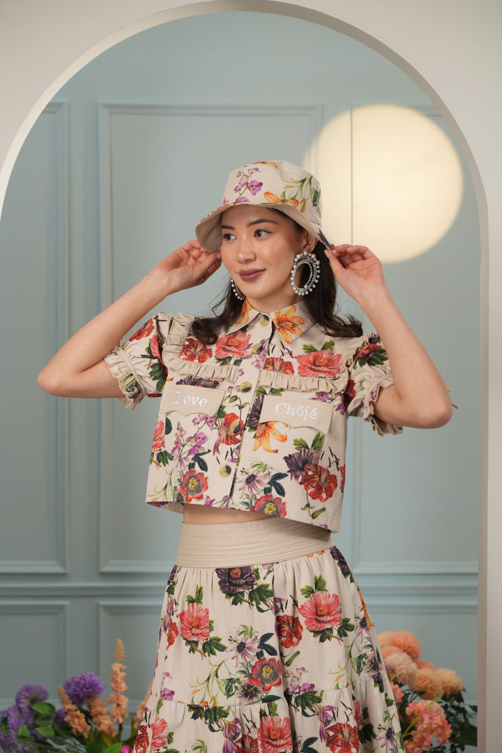 Beat The Heat Hat- Botanical