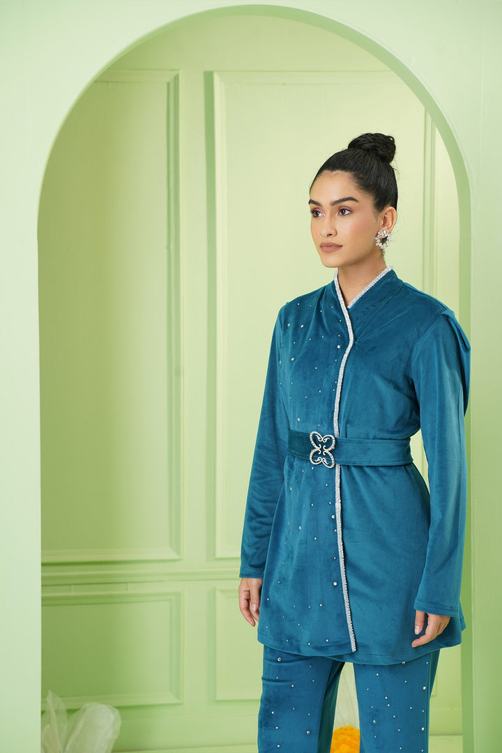 Scottish Top - Teal Blue