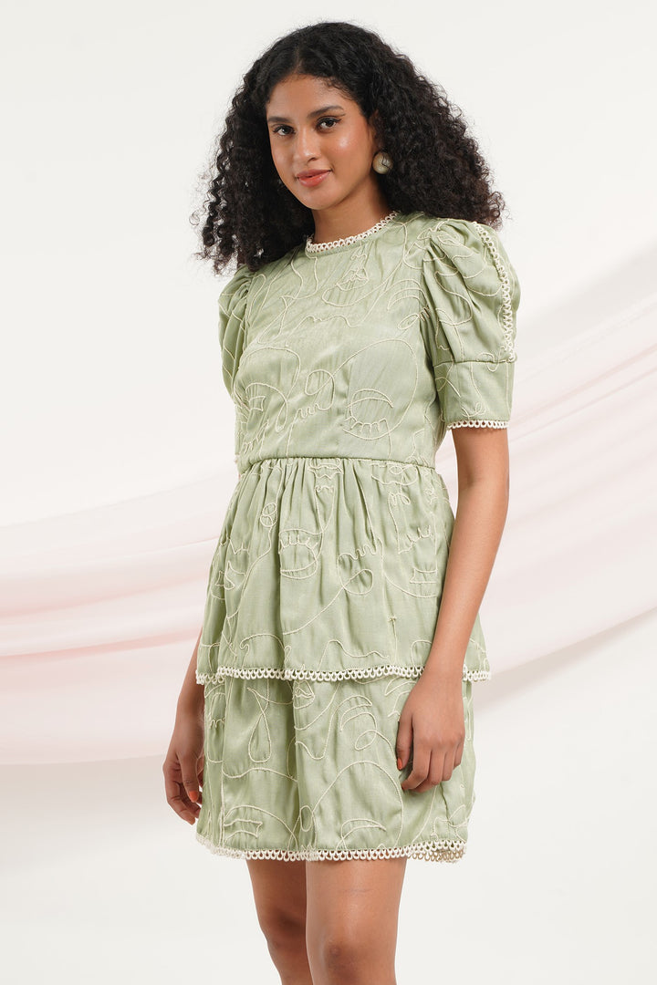 Fantastic Dress - Pistachio Faces