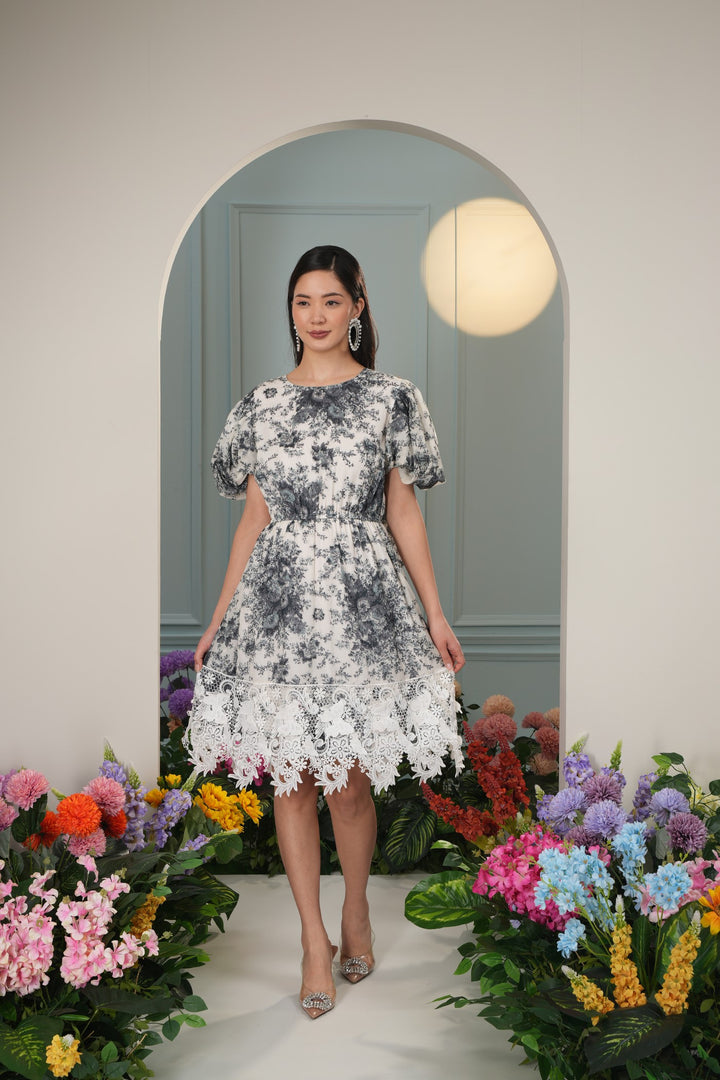 Benji Dress- Black Roses