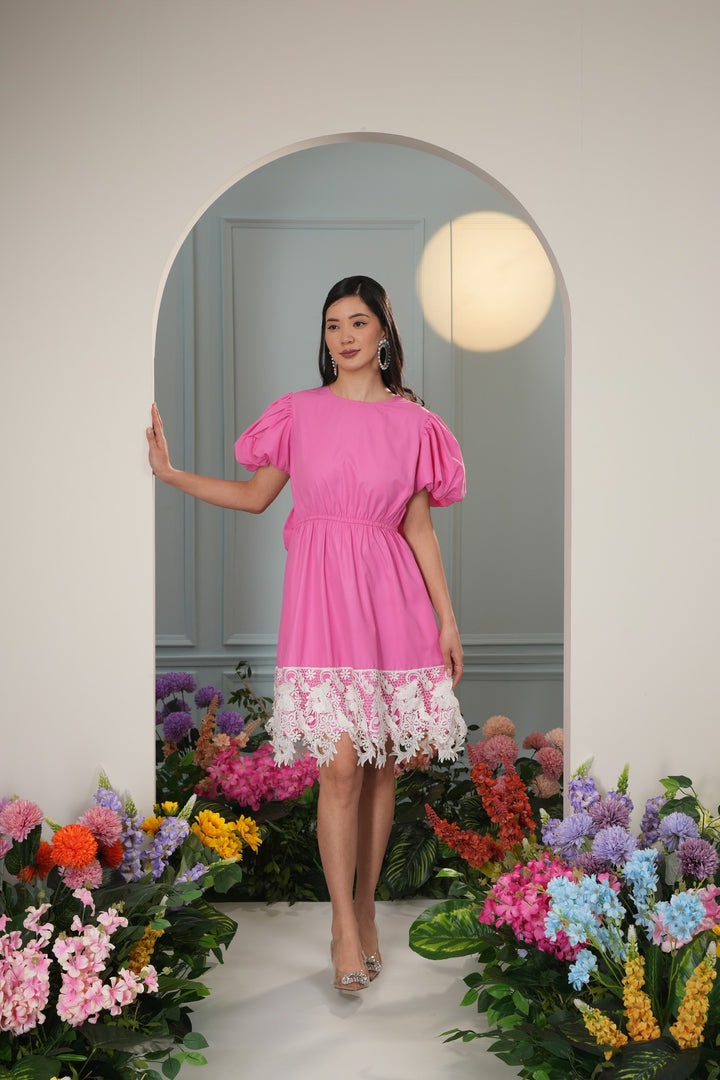 Benji Dress- Bubblegum