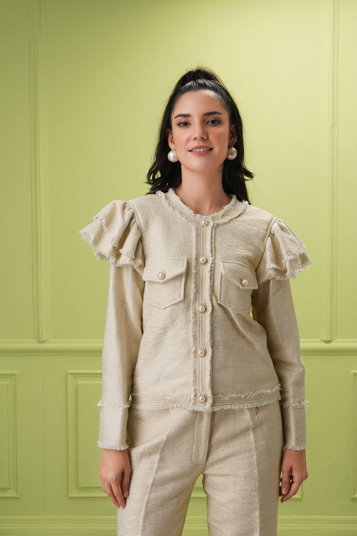 Only Mine Crop Jacket -Gold