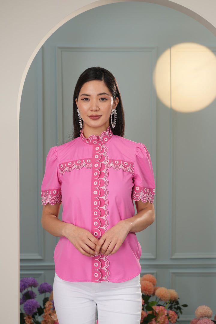 Dilly Dally Top- Bubble Gum