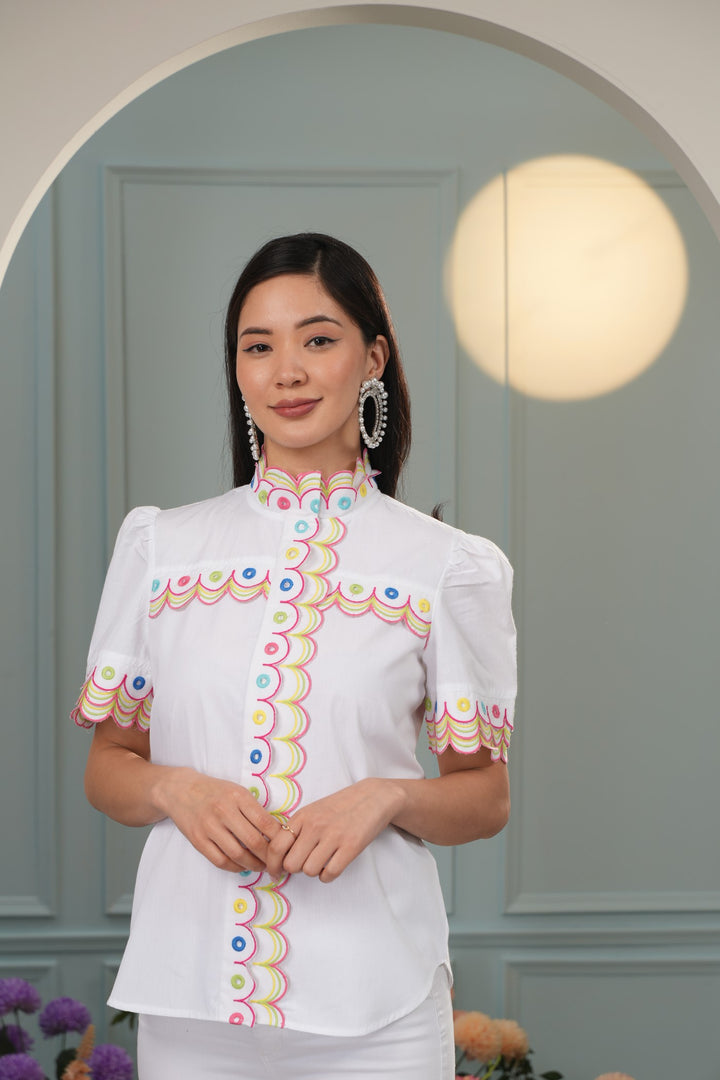 Dilly Dally Top- White