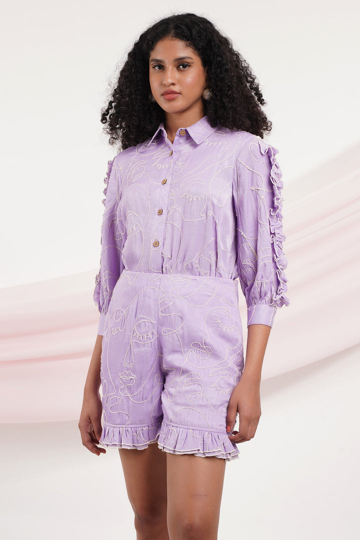 Head Over Heels Top- Faces Lavender