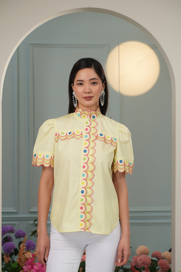 Dilly Dally Top- Yellow