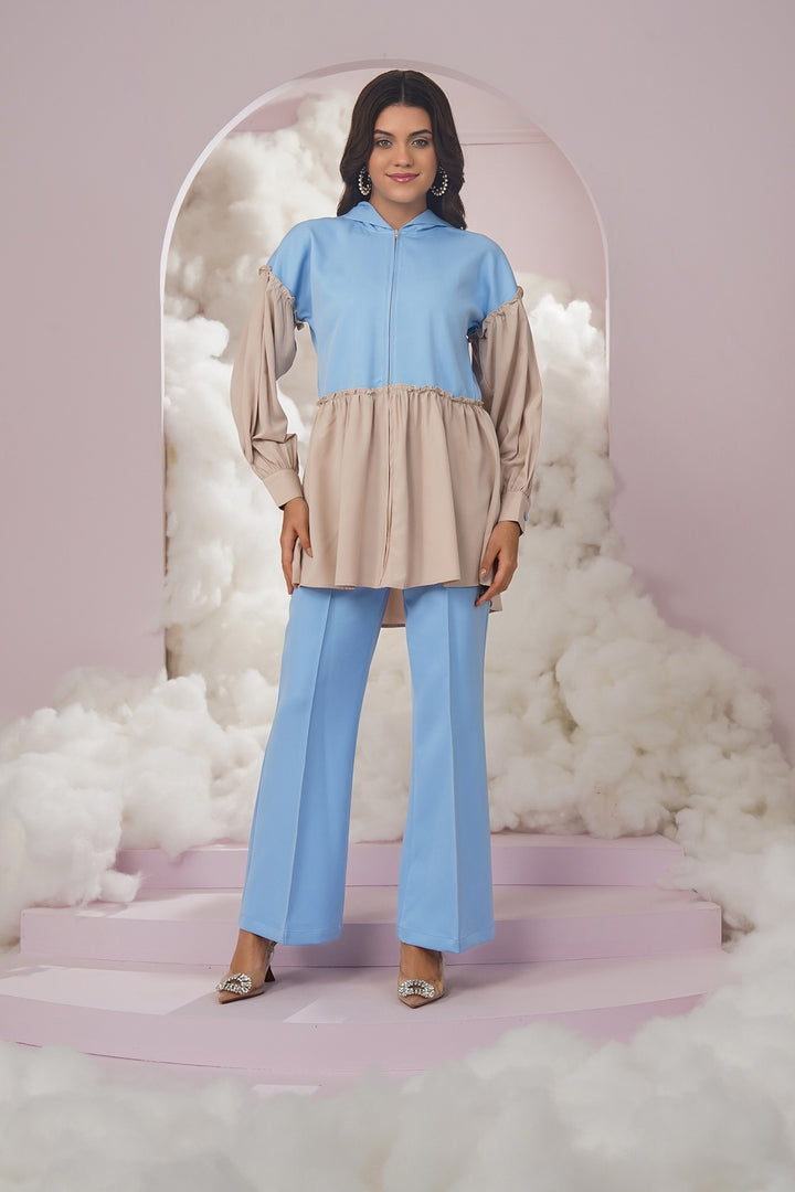 The OG top - blue and beige