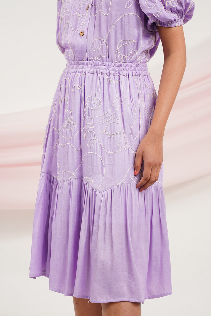I Do Skirt - Lilac Faces