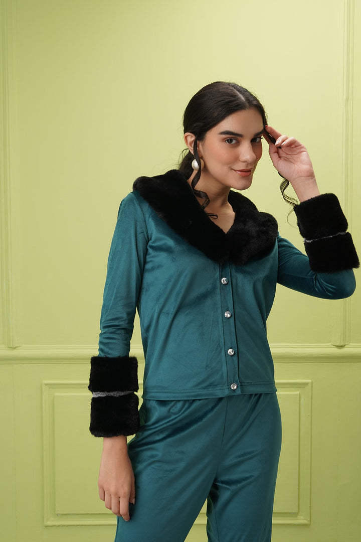 Macarena Top - Teal Blue