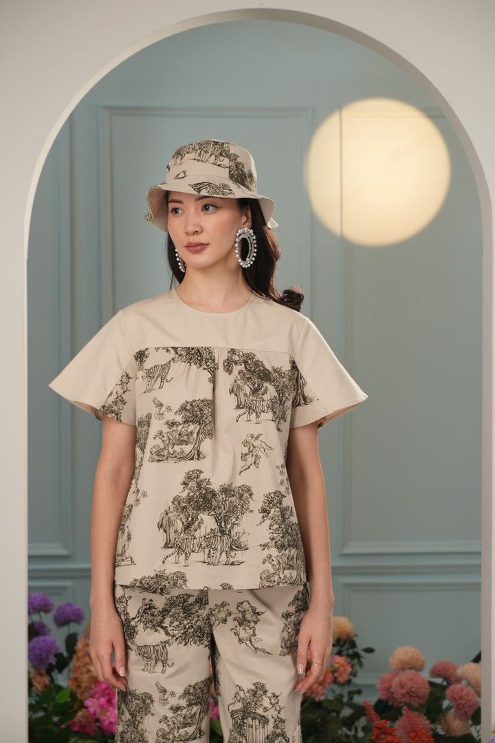 Kamponski Top - Toile Beige